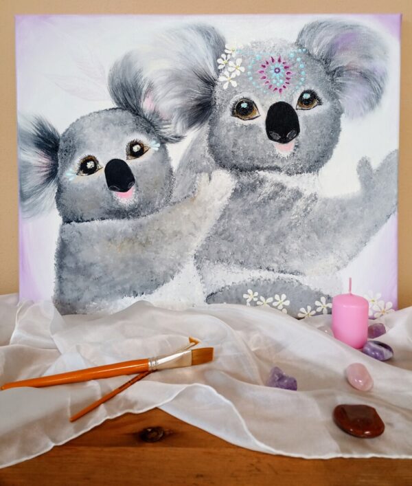 KOALA A KYTKA SVOBODY Wedding Bush 30x38cm ( možnost i větší velikosti ) reprodukce - Image 2